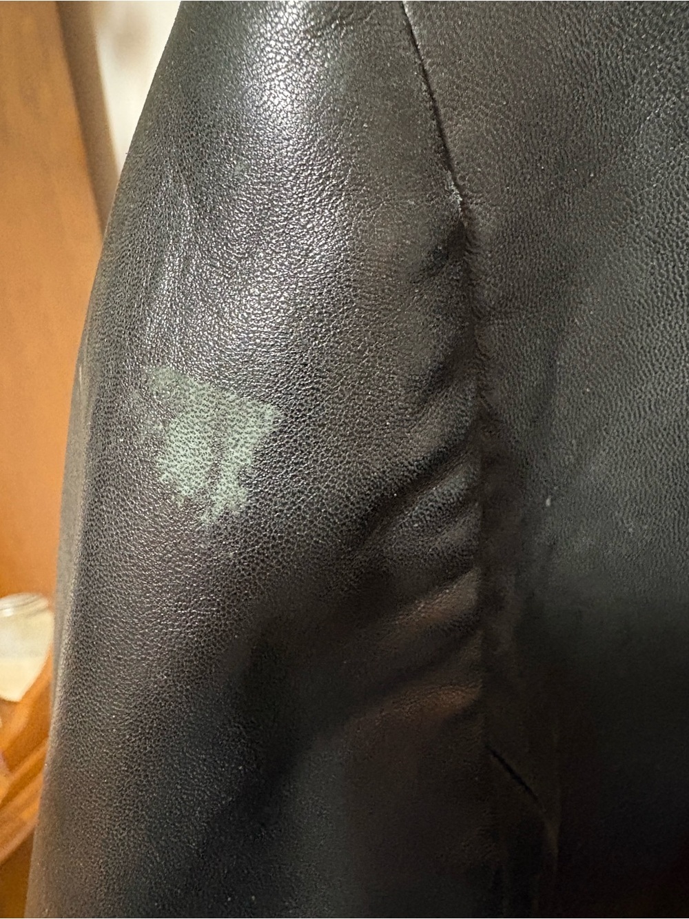 Black Genuine Leather Jacket - Banana Republic- Size S - Picture 6 of 11